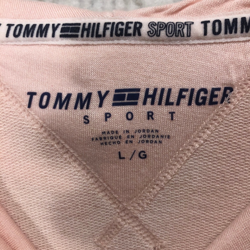 Tommy Hilfiger Sport Womens Pink Cowl Neck Pullover Sweatshirt L Long Sleeve - Picture 4 of 9